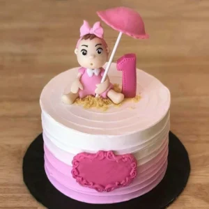 Baby Girl Vanilla Cake