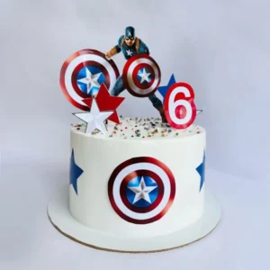 Captain America Theme Cake