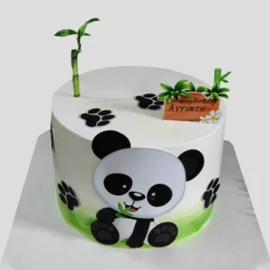 Cute Panda Fondant Cake