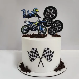 Dirt Bike Theme Cake