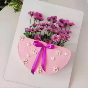 Purple Daisy Bouquet Cake